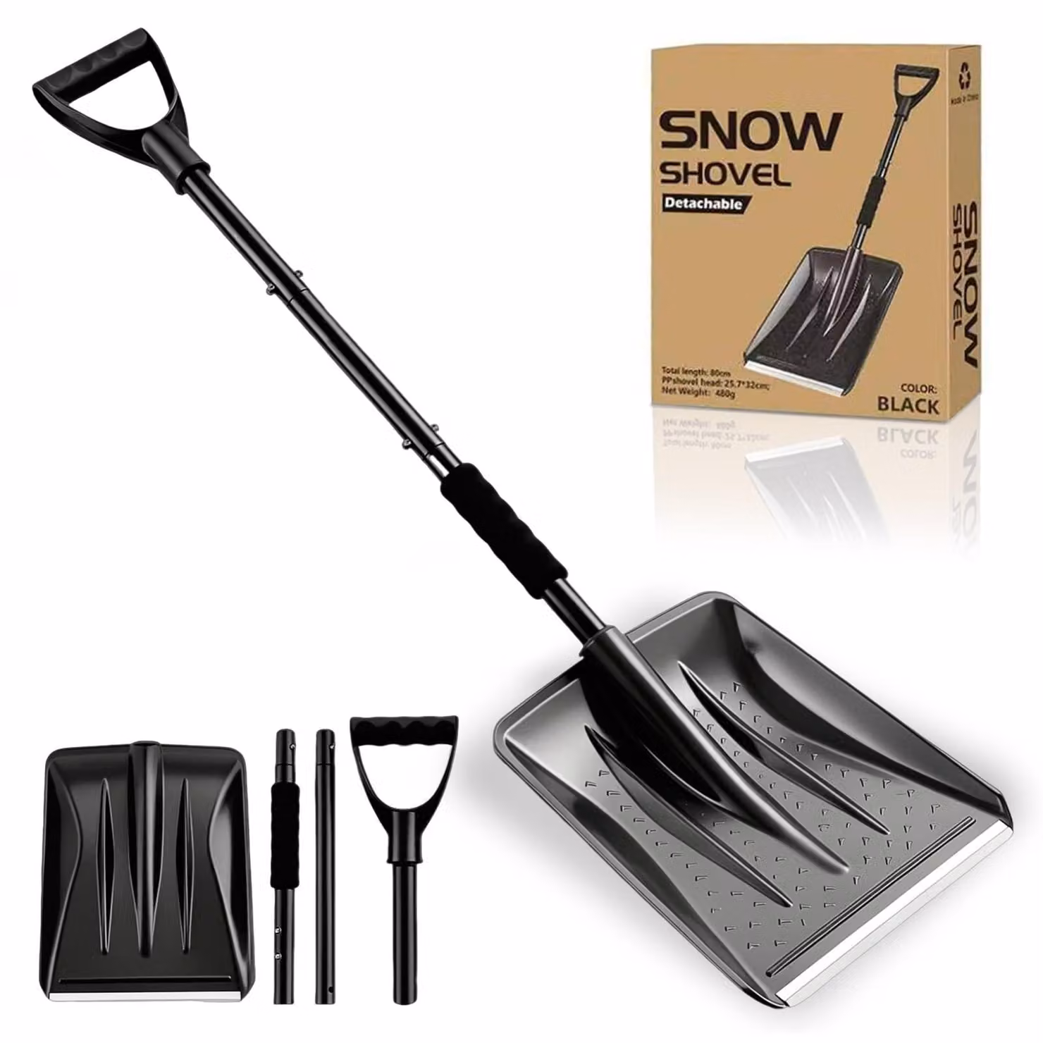 Pala da Neve Portatile con Design Ergonomico
