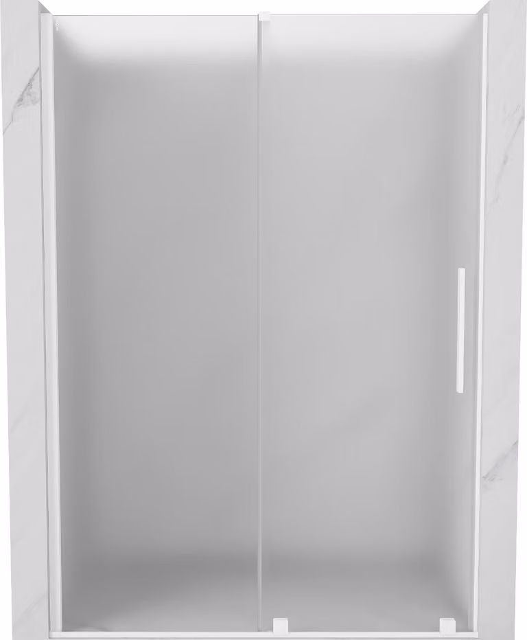 Mexen Velar porta doccia scorrevole 140 cm, brinata, bianca - 871-140-000-31-20