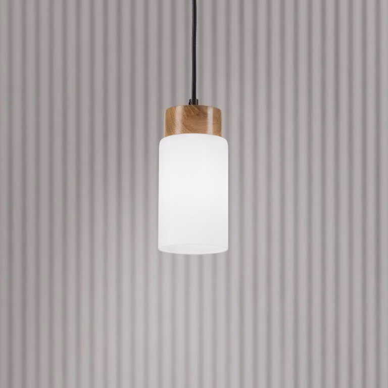 Lampada a sospensione in vetro Markus Lamkur, dimmerabile, Bianco / Opale, Soggiorno / Sala da pranzo, Vetro, Scandinavo, Lampada a sospensione
