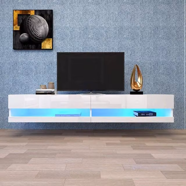 Mobile TV con LED ¨C Xylo ¨C Bianco, 140x40x30.5 cm