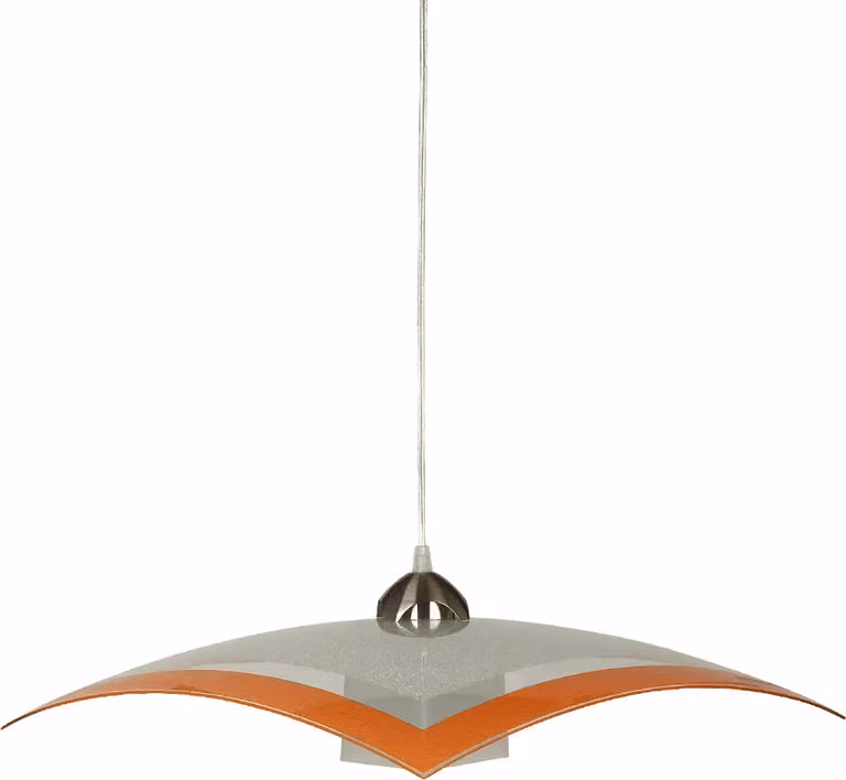 Lampada a sospensione ARCADA 1xE27/40W bianco/arancio lucido L:45cm L:640cm H:117cm dimmerabile