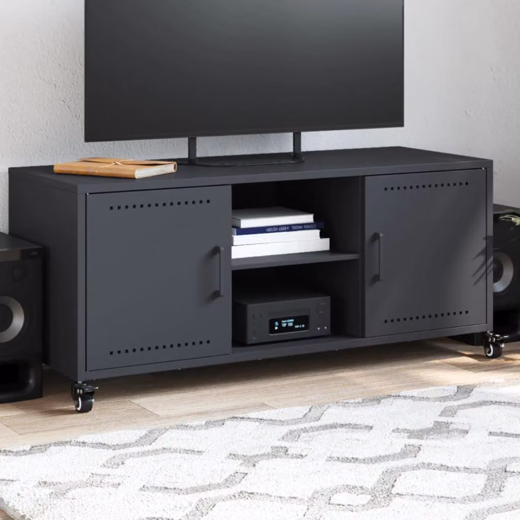 Mobile TV vidaXL in acciaio antracite L: 100,5 cm, P: 39 cm, H: 43,5 cm