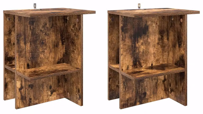 Tavolino da salotto 2 pcs Rovere Fumo 40 x 30 x 49 cm