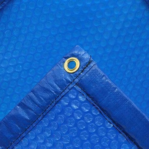 Telone estivo per piscina in legno | 400µ | con rinforzo del bordo | blu | rettangolo | 220 x 220 cm