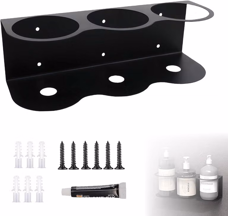 Porta-spray a parete, con 3 scomparti, ideale per officina e garage