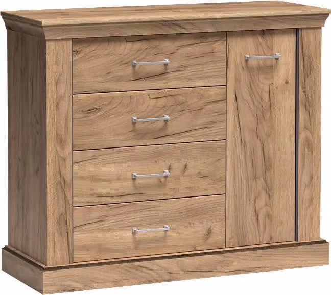 Cassettiera combinata AILISH - rovere kraft dorato