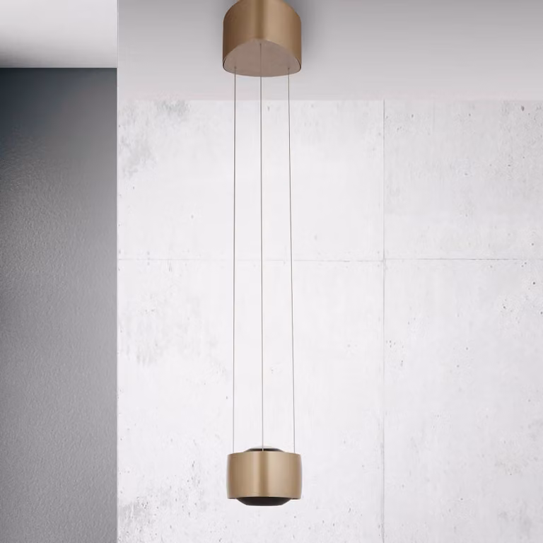 Paul Neuhaus lampada LED a sospensione Q-Stretto, bronzo, 14,5 cm dimmerabile, Bronzo / Ottone antico, Soggiorno / Sala da pranzo, Metallo, Moderno
