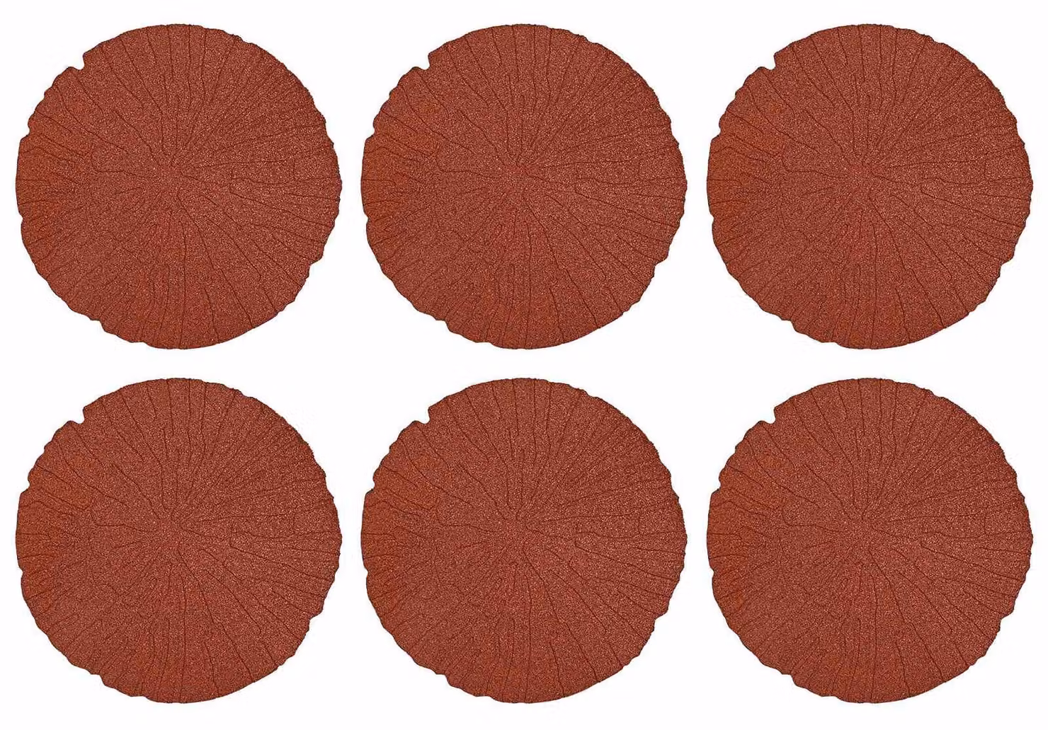 Pietra da Passo 6 pcs Rosso Ø 45 x 1,8 cm Gomma