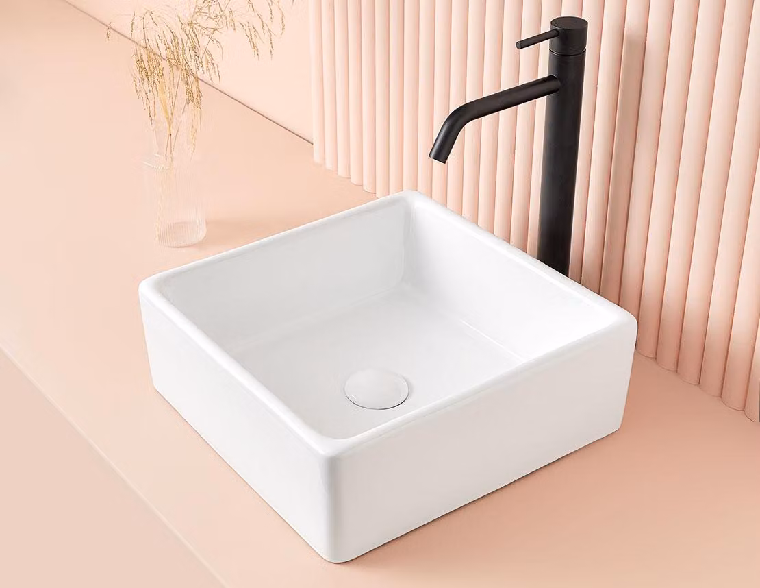 Lavabo da appoggio CAGLIARY 37,5 x 37,5 x 13h cm, bianco