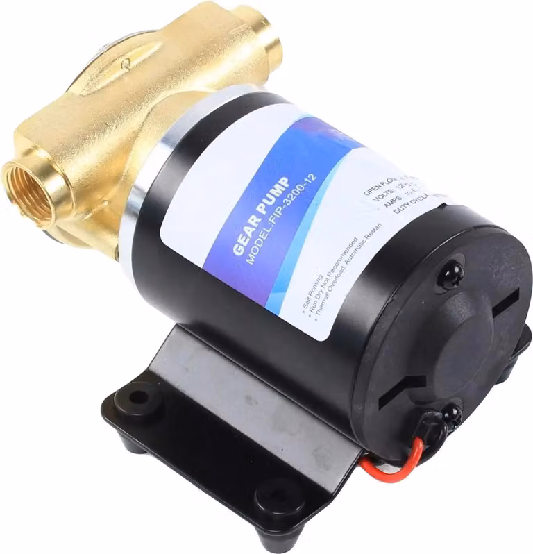 Pompa a membrana, capacità 30 l/min, adatta per il raffreddamento dell'acqua e del motore, EU, 12V, nero