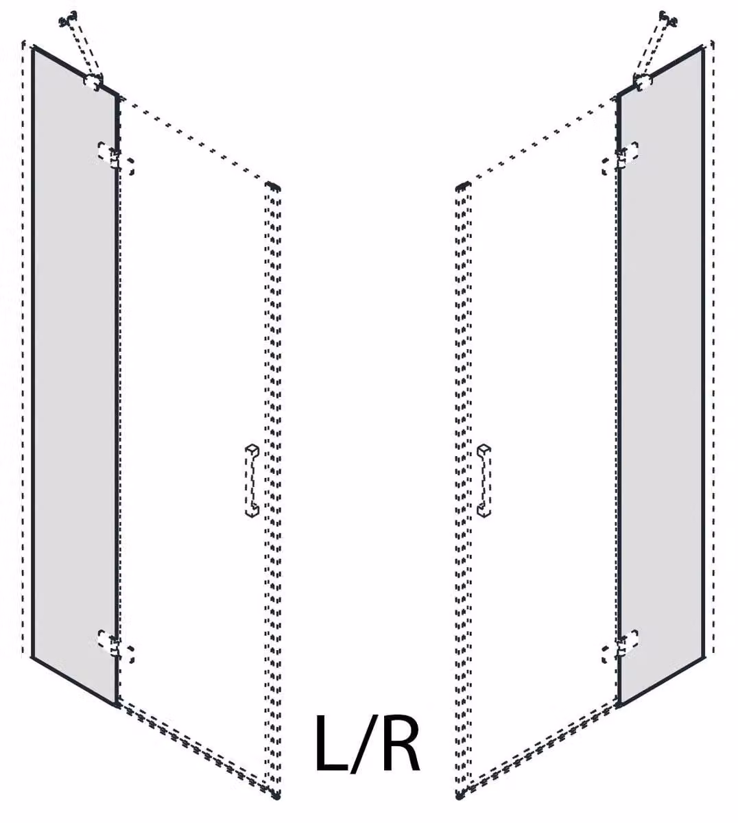 Gelco TRINITY, elemento in vetro trasparente, 800 mm