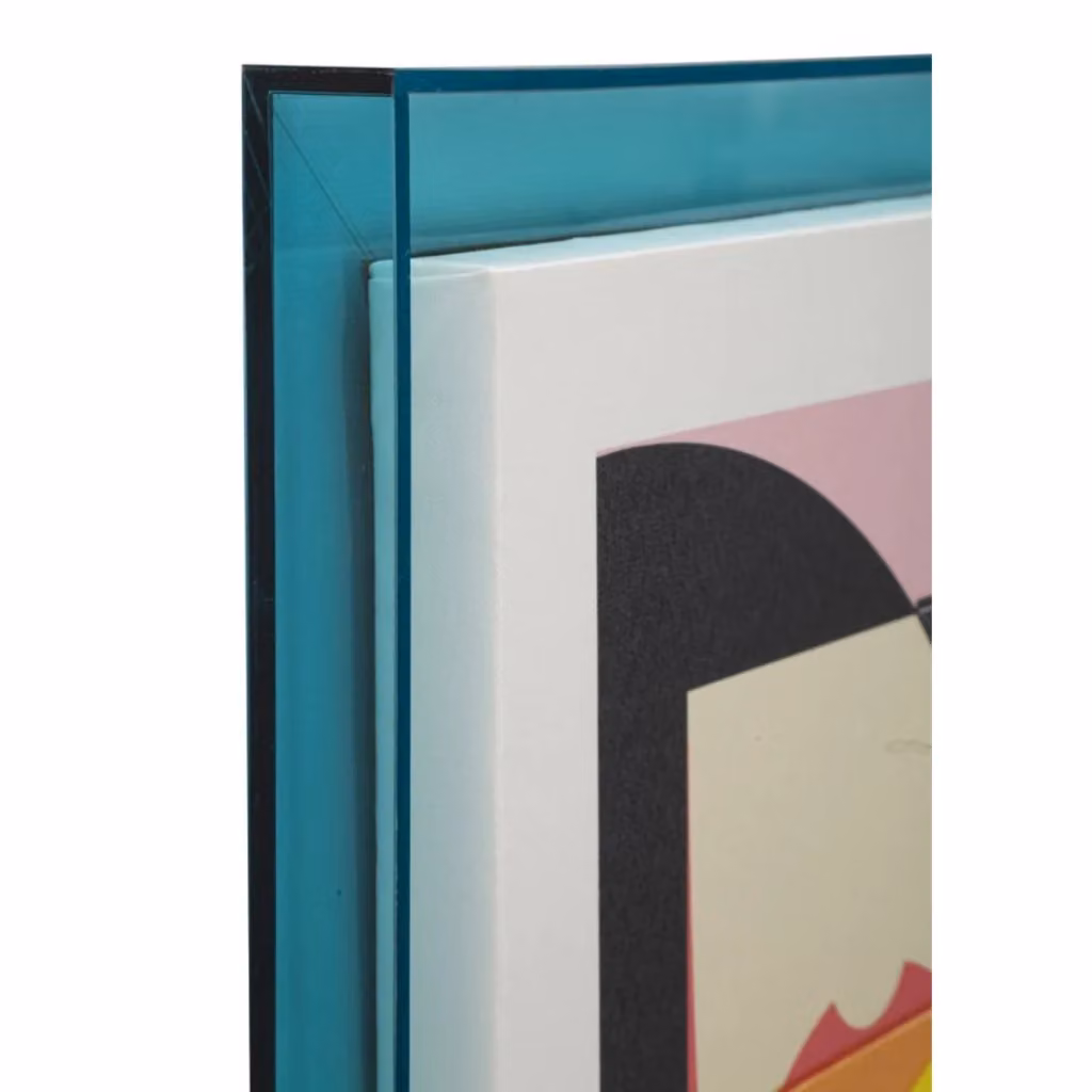 Stampa su tela abstract modello A Picassy di Vikasa Home con cornice turchese multicolore – 2