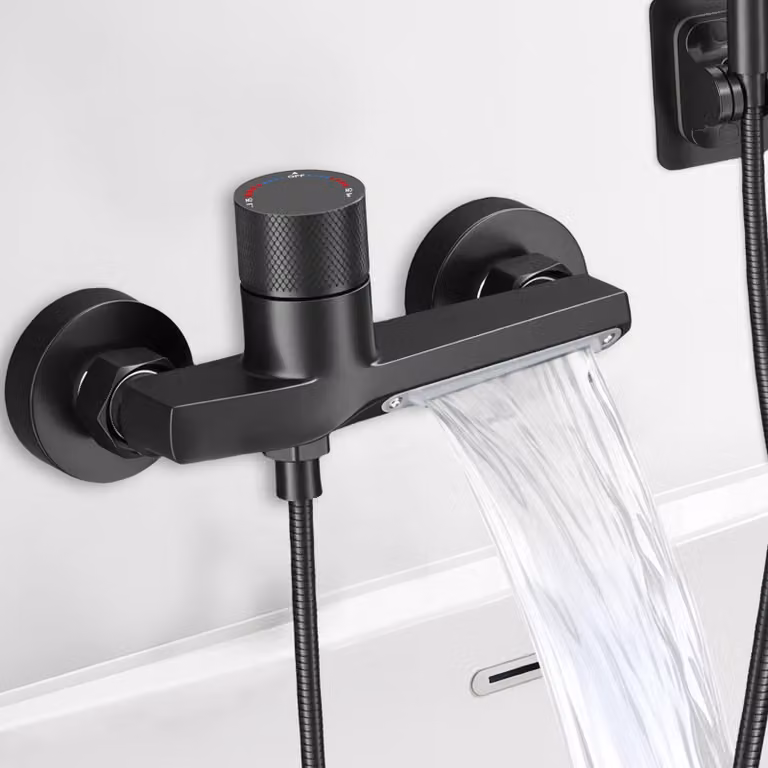 Termostato per doccia, miscelatore per doccia a cascata, rubinetto per vasca da bagno