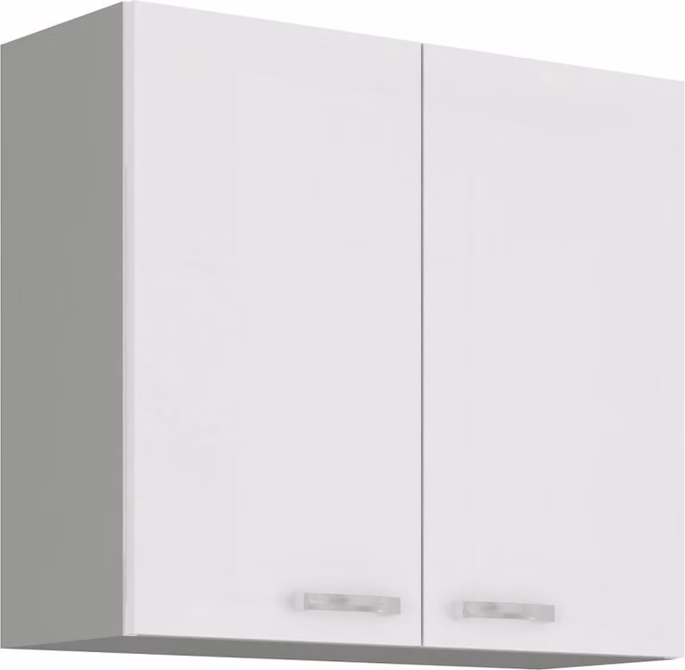 Armadietto superiore da cucina ULLERIKE - larghezza 80 cm, bianco / grigio