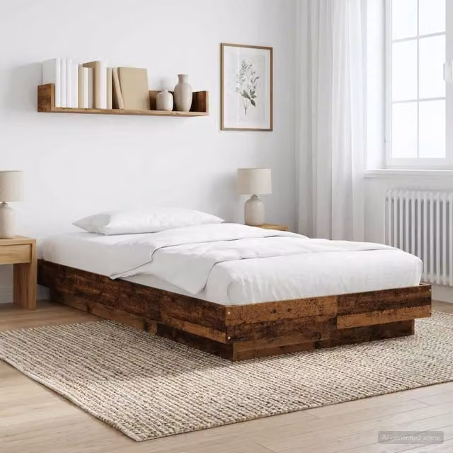 Struttura letto a pavimento Legno antico 80 x 210 cm 3429702
