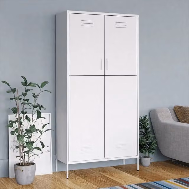 Armadio Bianco 90x50x180 cm in Acciaio 336251