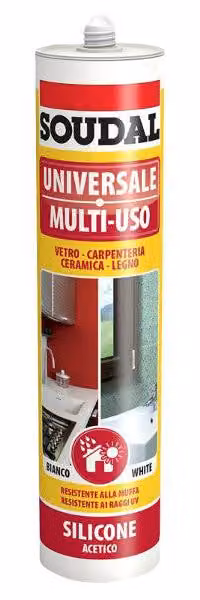 silicone acrilico soudal 300 ml - grigio