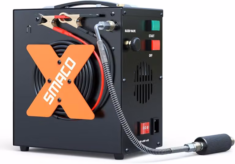 Compressore per immersioni – Pressione elevata fino a 300 bar – Portatile, con alimentazione a 12V e 220V