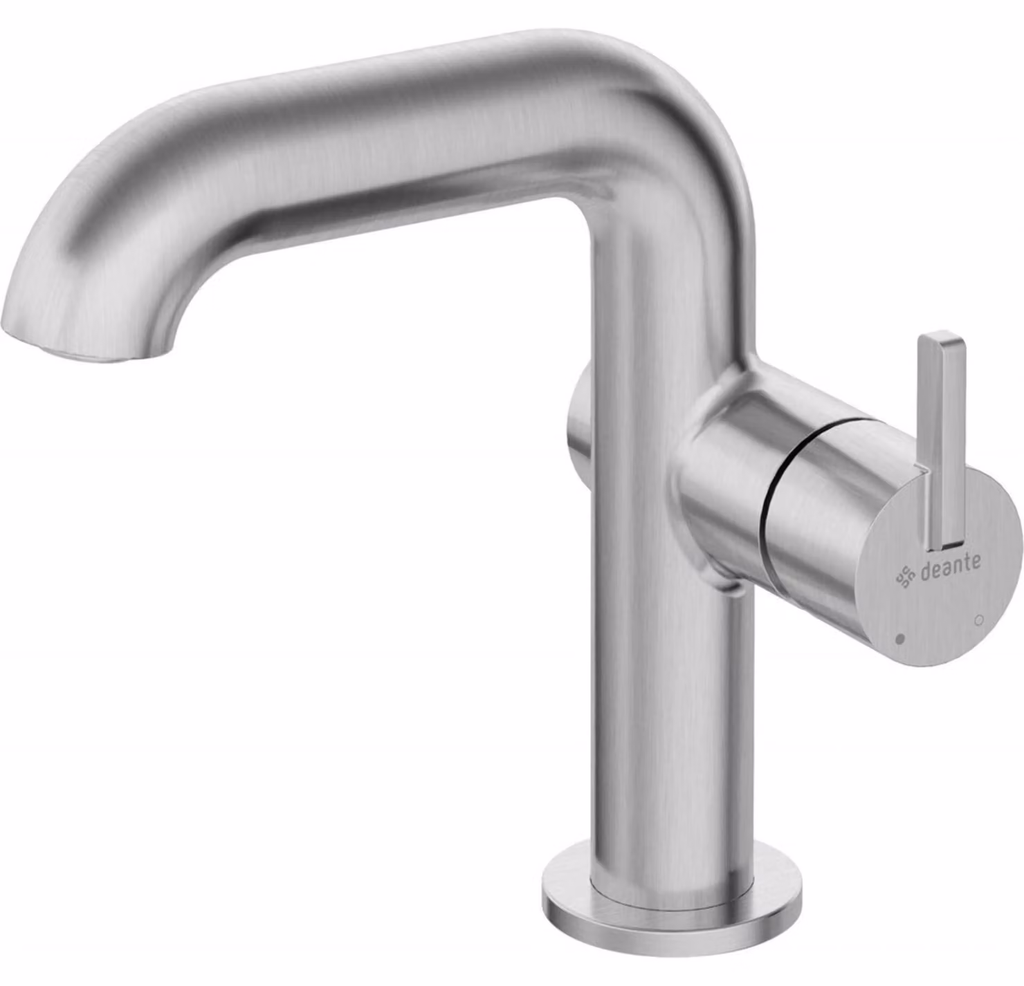 Basin mixer with rectangular spout