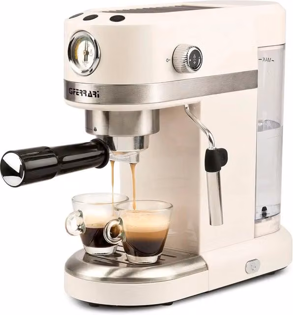 Macchina per caffè espresso Ferrari G3 Amarcord Silver con polvere o cialde, 15 bar, 1350W e vaporizzatore per cappuccino – 1