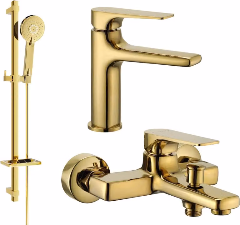 Mexen Lynx DQ40 set da bagno, dorato - 745903DQ40-50
