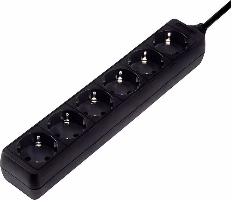 hama 30393 6-fach Steckdosenleiste schwarz