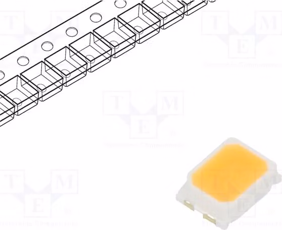 10 LED, 4-7 lm, 95 SMD, 120°, luce calda, 2650-2868K, tipo PLCC2,2216, 20mA, RF-27QI16DS-EE-Y, LED
