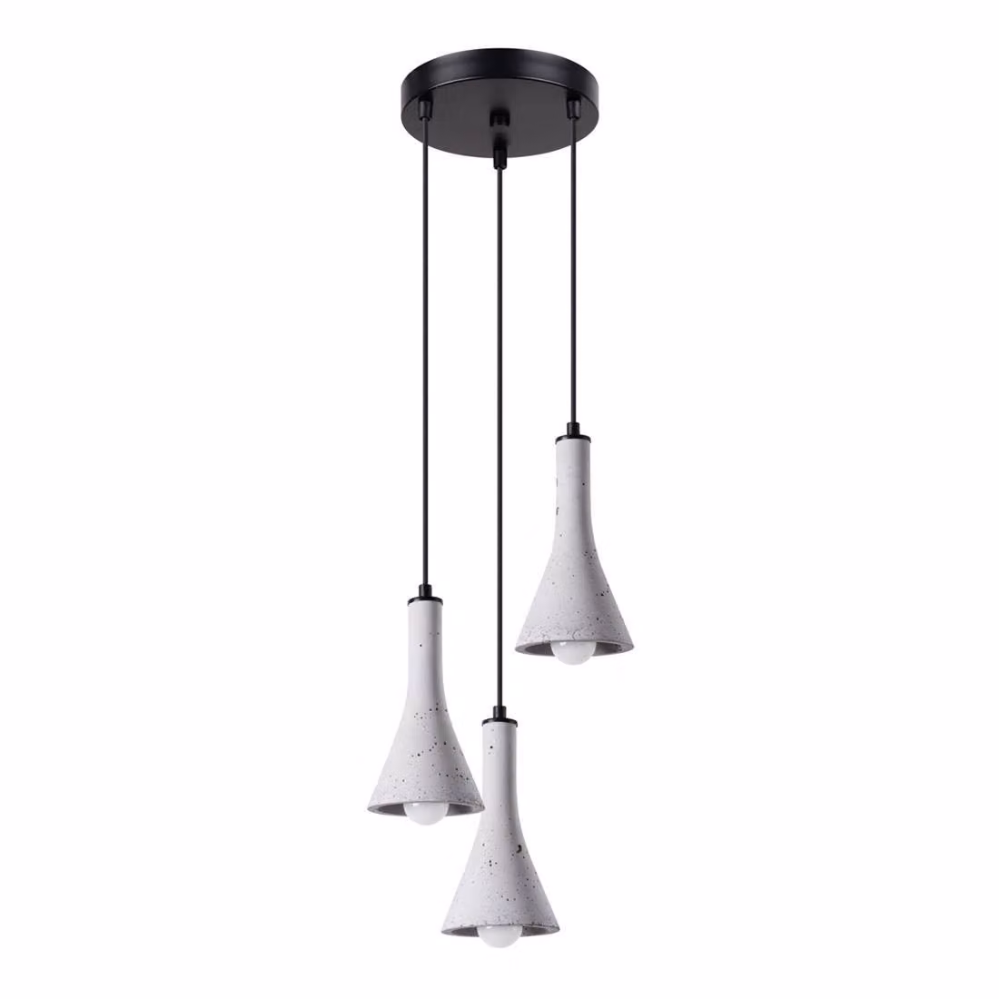 Lampada a sospensione REA 3P in cemento 3xE14 10W calcestruzzo 115x27x27cm Sollux Lighting