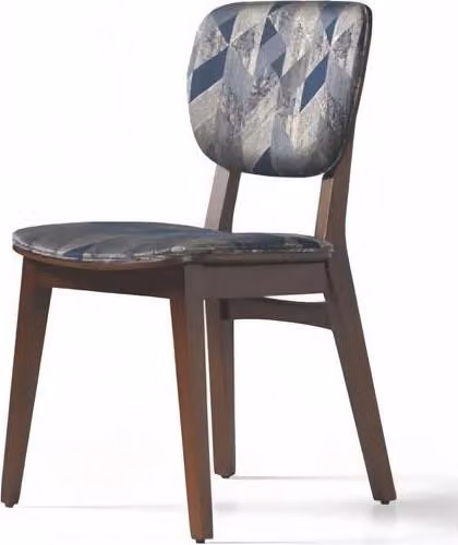 Esszimmer Polsterstuhl Moderne Design Textil Stuhl Mehrfarbig Luxus Möbel