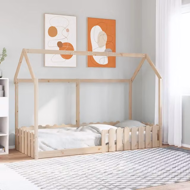 Giroletto Casetta per Bambini 80x200 cm Legno Massello di Pino 850689