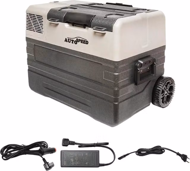 Frigorifero da auto con compressore e ruote tipo trolley 42L 12-24-220V 60W
