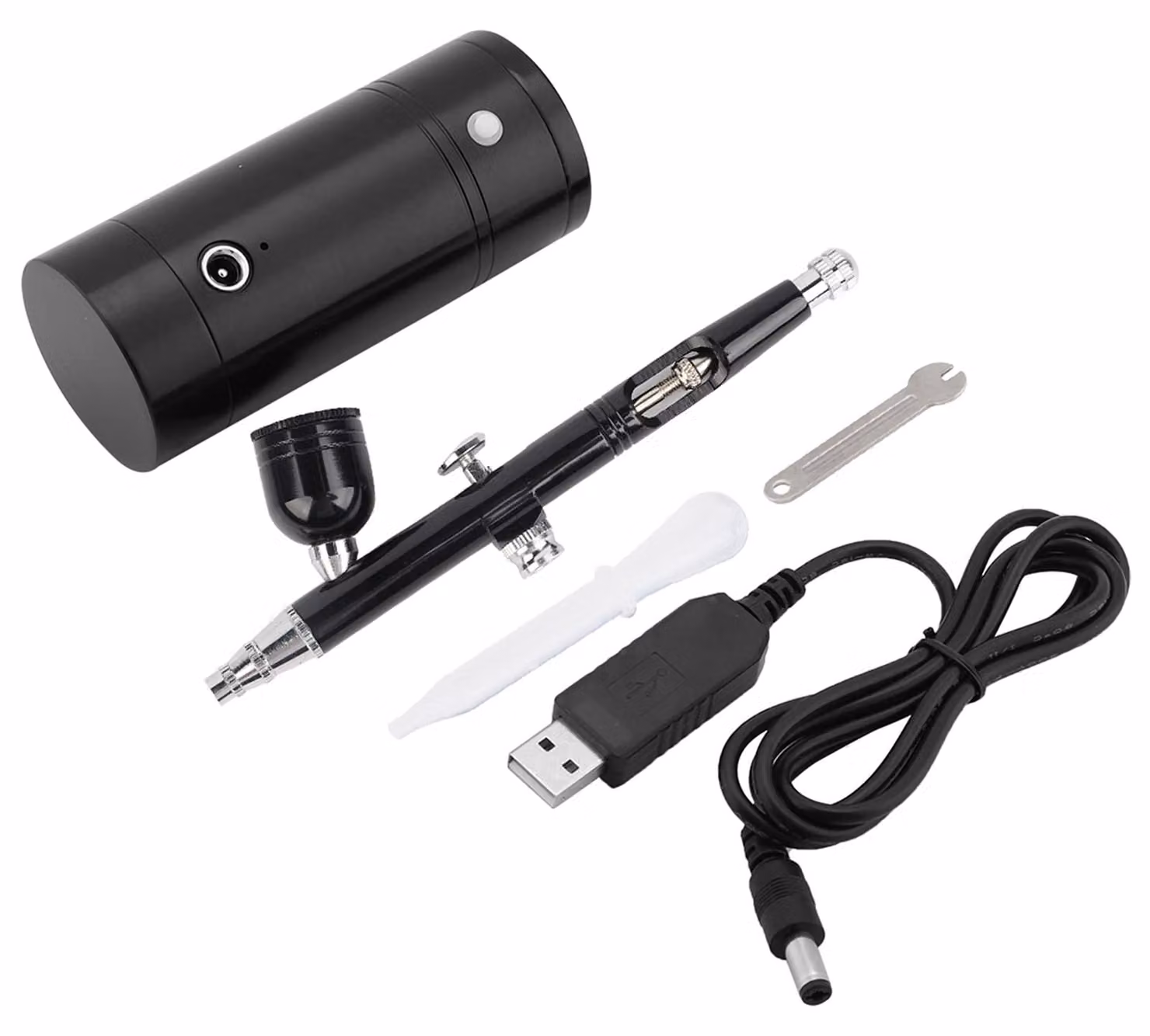 Kit completo per aerografo portatile mini compressore d'aria, colore nero, diametro 0,3 mm