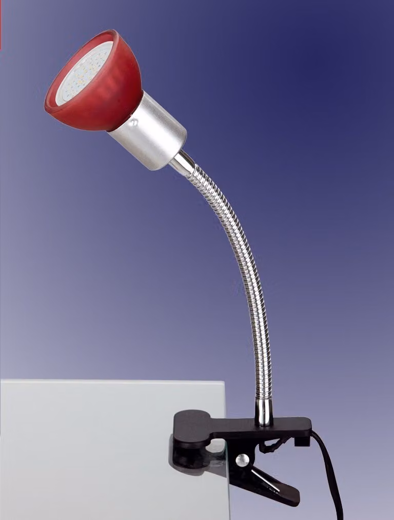 Pinza LED spot rossa incl. LED