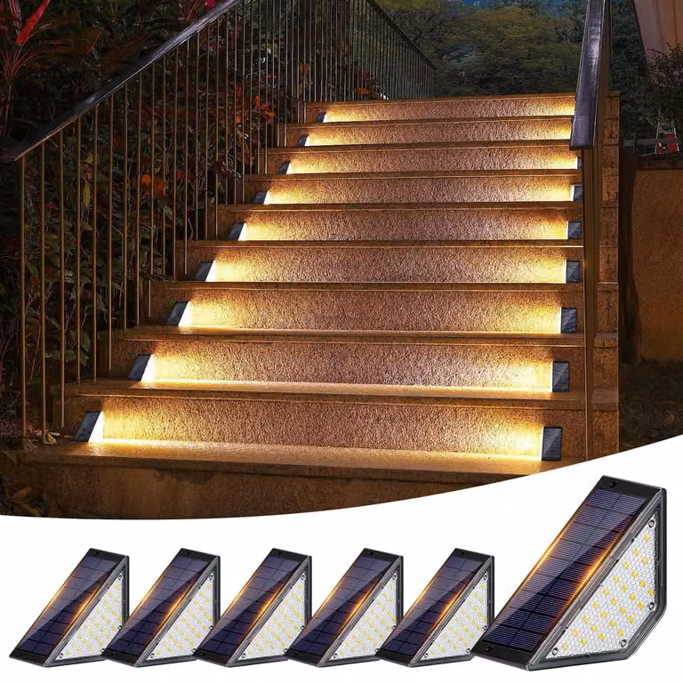 Lampade solari per esterni, con grado di protezione IP65 (resistenti all'acqua), confezione da 6 pezzi, con accensione automatica