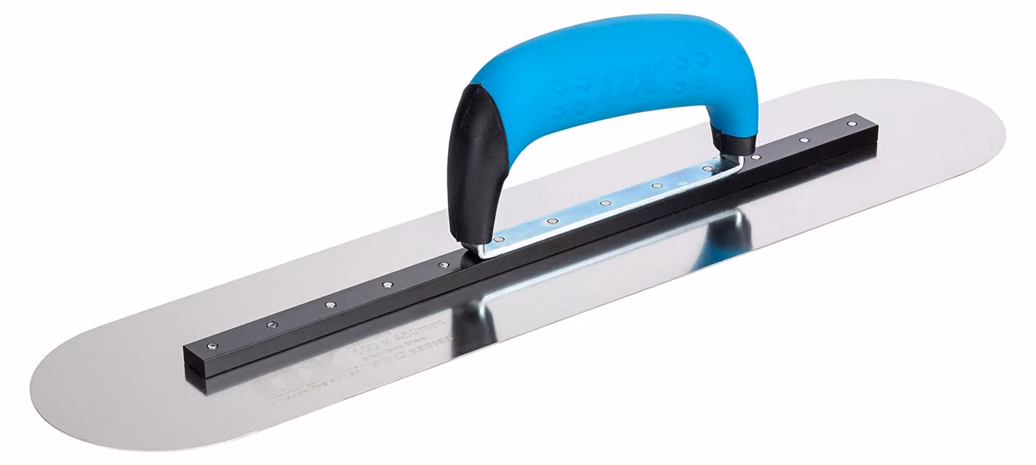 Pala per piscina in acciaio inossidabile, dimensioni 110x450 mm, finitura effetto cemento