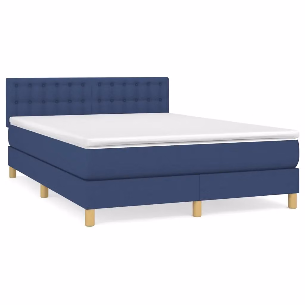 Letto Ibrido con Giroletto a Molle e Materasso vidaXL, Blu e Bianco, L/P/H: 193 x 144 x 88 cm – 2