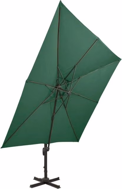 Ombrello | Parasolne a Sbalzo con Doppia Copertura 300x300 cm Verde