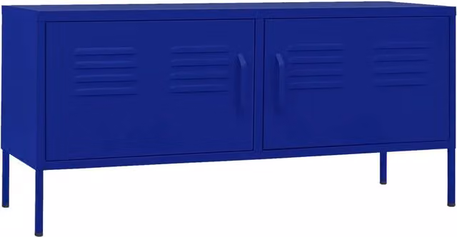 Mobile TV | Armadietto TV | Mobile Porta TV Blu Marino 105x35x50 cm in Acciaio