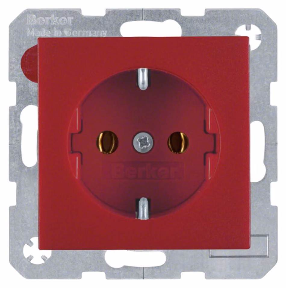 Presa Schuko rossa singola - Presa 47431912