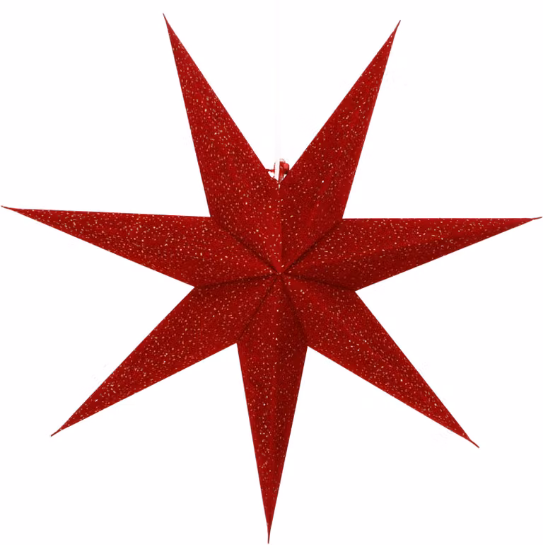 Stella pieghevole di carta illuminata dell'Avvento, stella di Natale 60 cm - Siddharta Red, rosso, stella decorazione finestra
