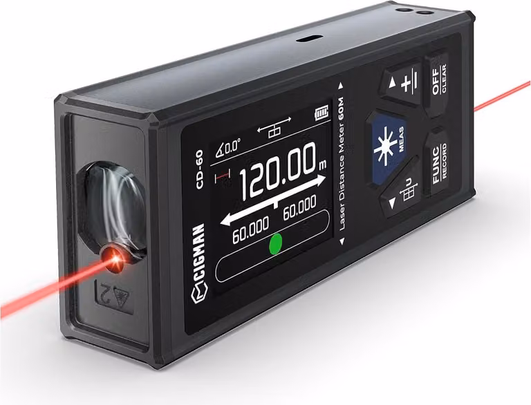 CIGMAN CD60 Telemetro Laser Bidirezionale 120M Misuratore Digitale USB C