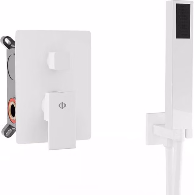 Kit esterno per doccia da incasso Orion Bianco DUCHA.ES