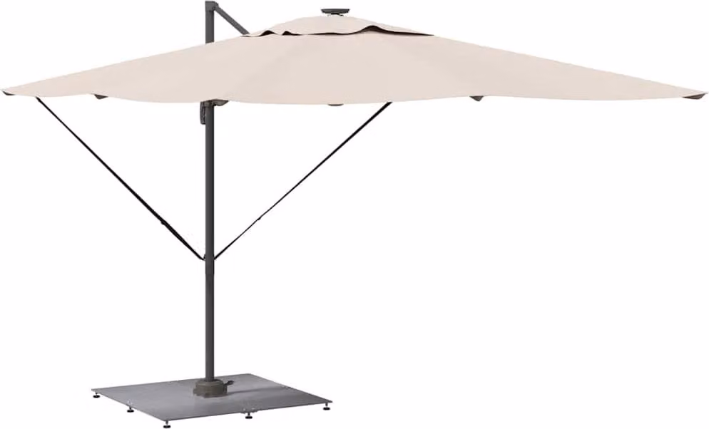 Base per ombrellone Aspetto legno grigio scuro 100 x 100 x 4 cm
