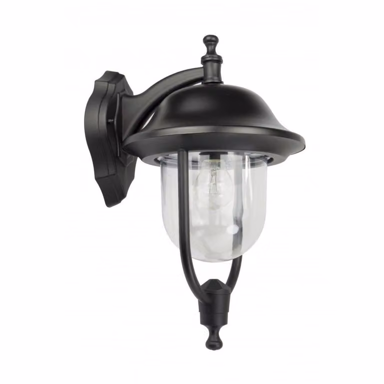Lampada da parete bassa retrò 1xE27 nero IP43 SU-MA Prince K 3012/1/O