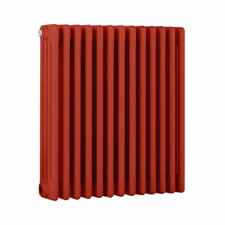 Radiatore Orizzontale a Colonne (4 Colonne) 600mm x 605mm - Rosso (Siamese Rosso) - Regent