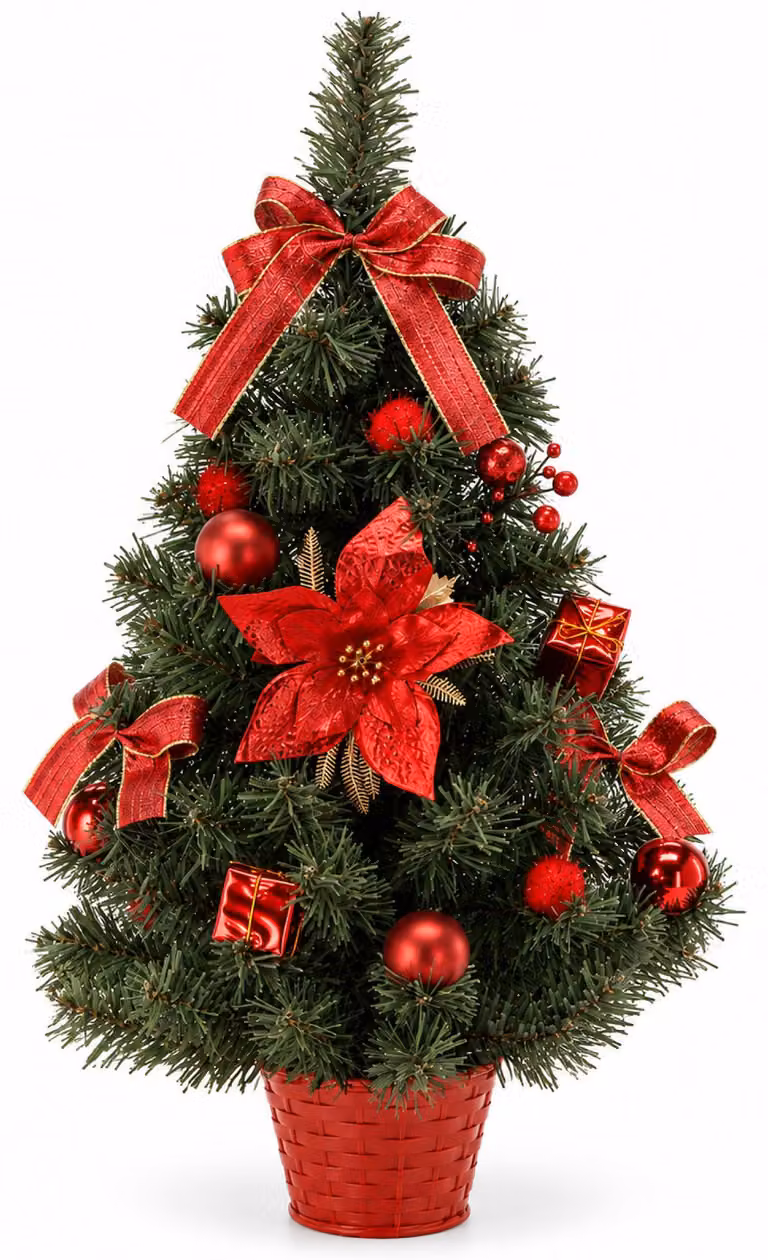 Aga Albero di Natale artificiale 60 cm Rosso-oro
