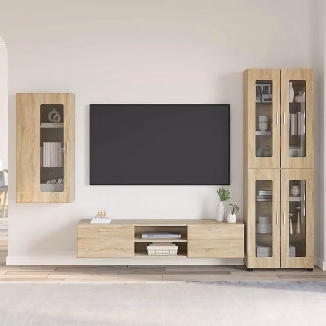 Set mobile TV FLORIN 3 pz Rovere Sonoma Legno ingegnerizzato 3397946