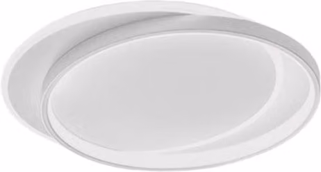 Plafoniera LED Christine Gea Luce, montatura in alluminio bianco e diffusore in metacrilato opale, 40W, 2600lm, 3000K