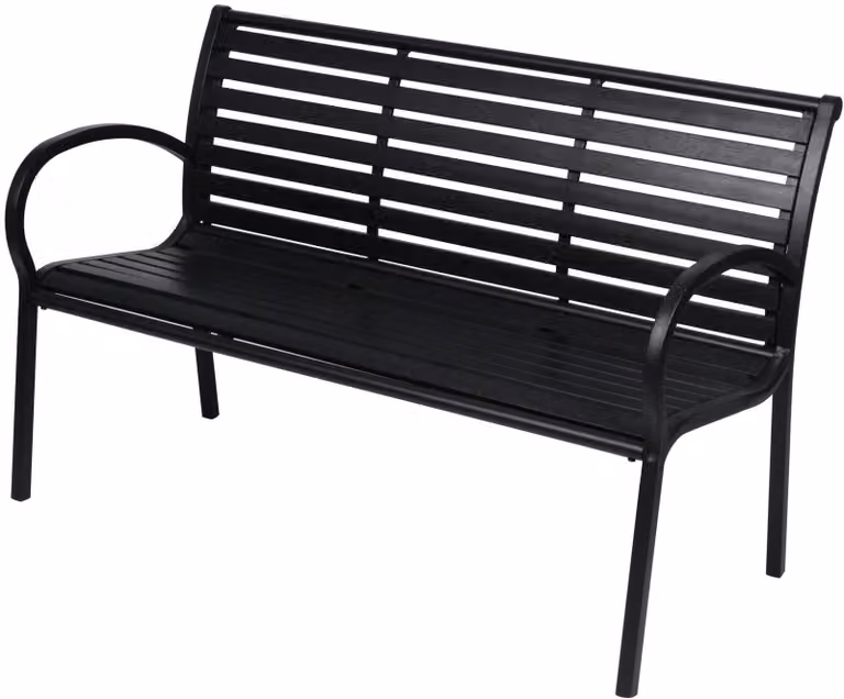 Panca da giardino Kira nera e nera.