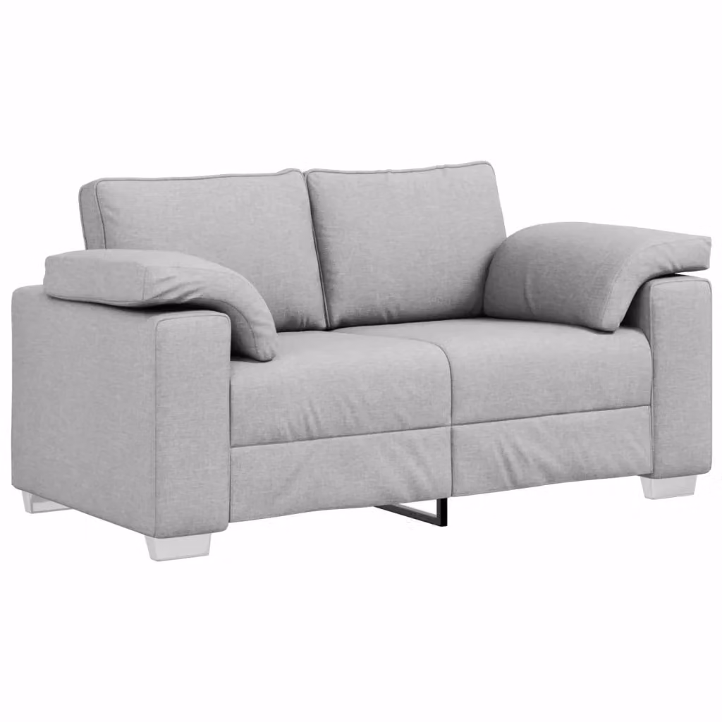 Divano a due posti moderno vidaXL in tessuto grigio con cuscini inclusi L: 160 cm, P: 82 cm, H: 77 cm – 2